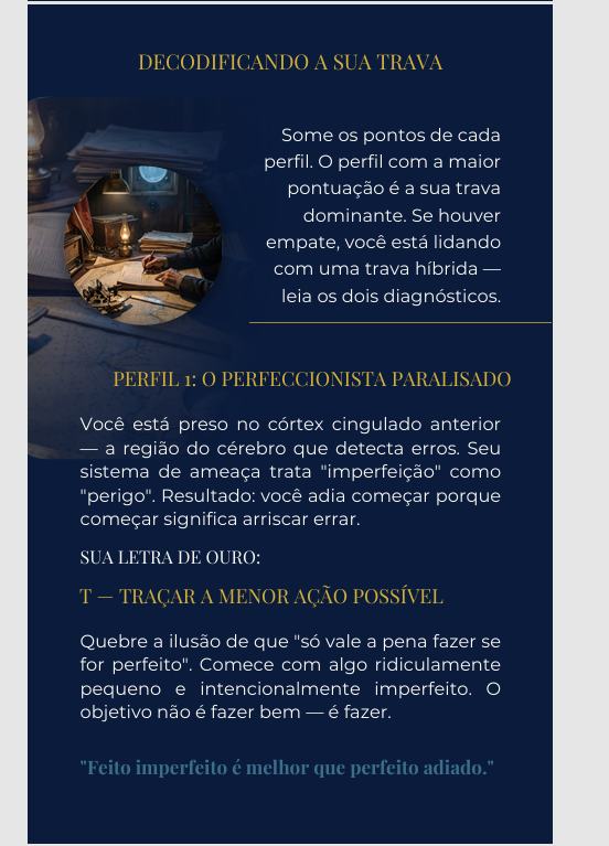 Prévia interna sobre decodificar a trava dominante.